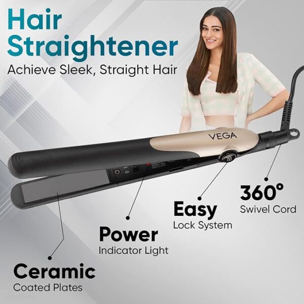 Vega Miss Dazzle Styling Set for Women, Hair Straightener - Image 5