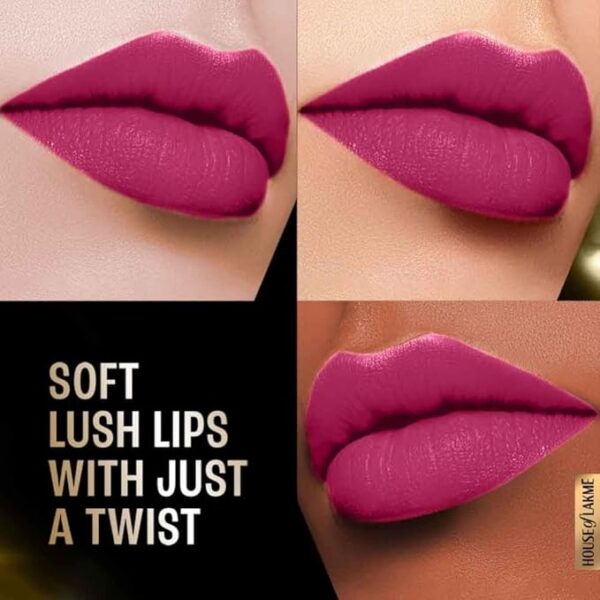 Lakme Forever Matte Lipstick, Made With French Rose Oil Extracts, Pink Unicorn, 4.5g - Image 4