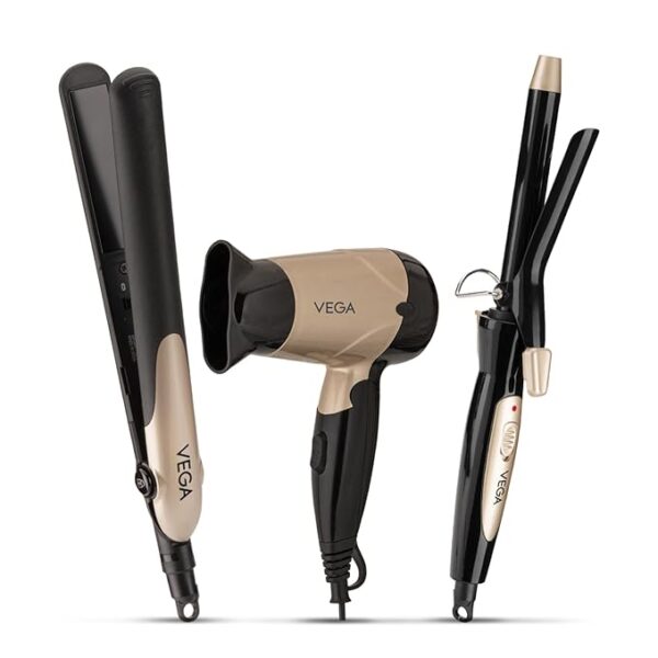 Vega Miss Dazzle Styling Set for Women, Hair Straightener