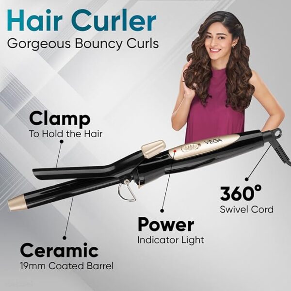 Vega Miss Dazzle Styling Set for Women, Hair Straightener - Image 3